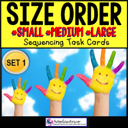 SEQUENCING SIZE ORDER Task Cards “Task Box Filler” for Autism